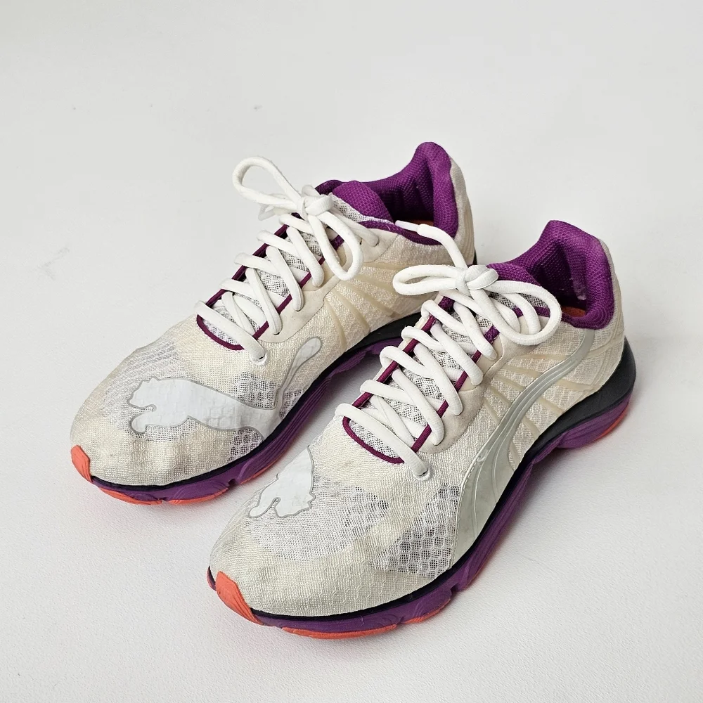 Puma Complete Running Shoes Women 7.5 Ortholite Purple Orange Sneakers